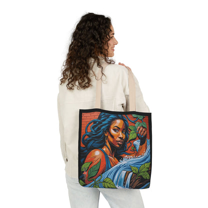 Artistic Surge - Eco-Friendly Canvas Tote Bag - WOMAN WITH WATER