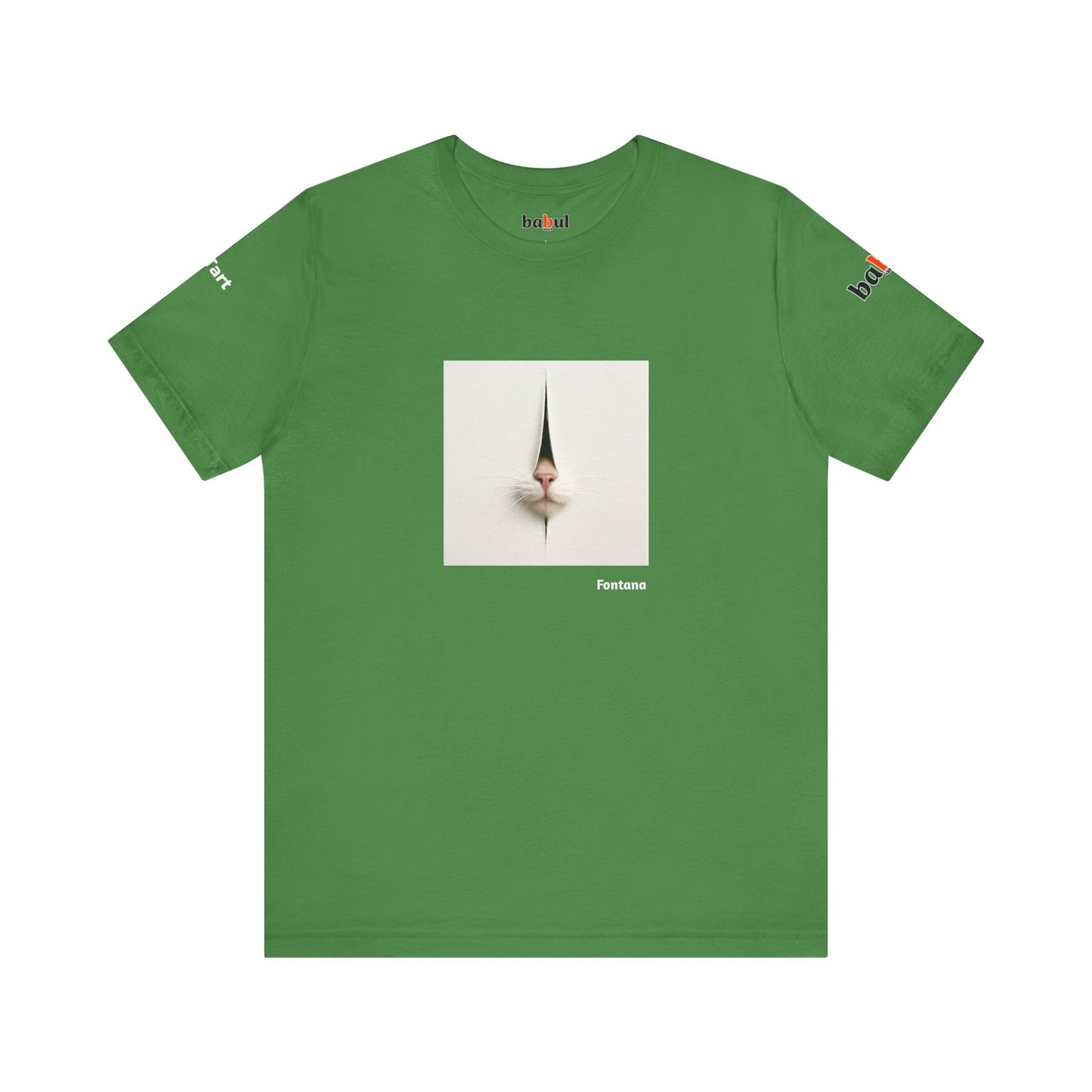 CATART Unisex Jersey Cat T-Shirt - FONTANA - Iconic Painting Reimagined with Cats