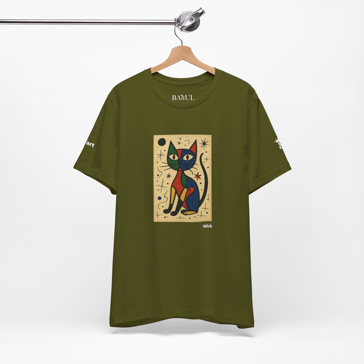 CATART Unisex Jersey Cat T-Shirt - MIRO - Iconic Painting Reimagined with Cats