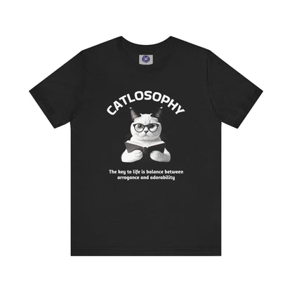Catlosophy Unisex Jersey Short Sleeve Tee –  "The Key to Life" Design