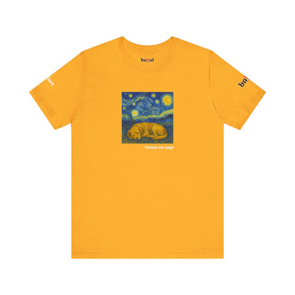 DOGART Unisex Jersey Dog T-Shirt - VAN GOGH - Iconic Painting Reimagined with Dogs