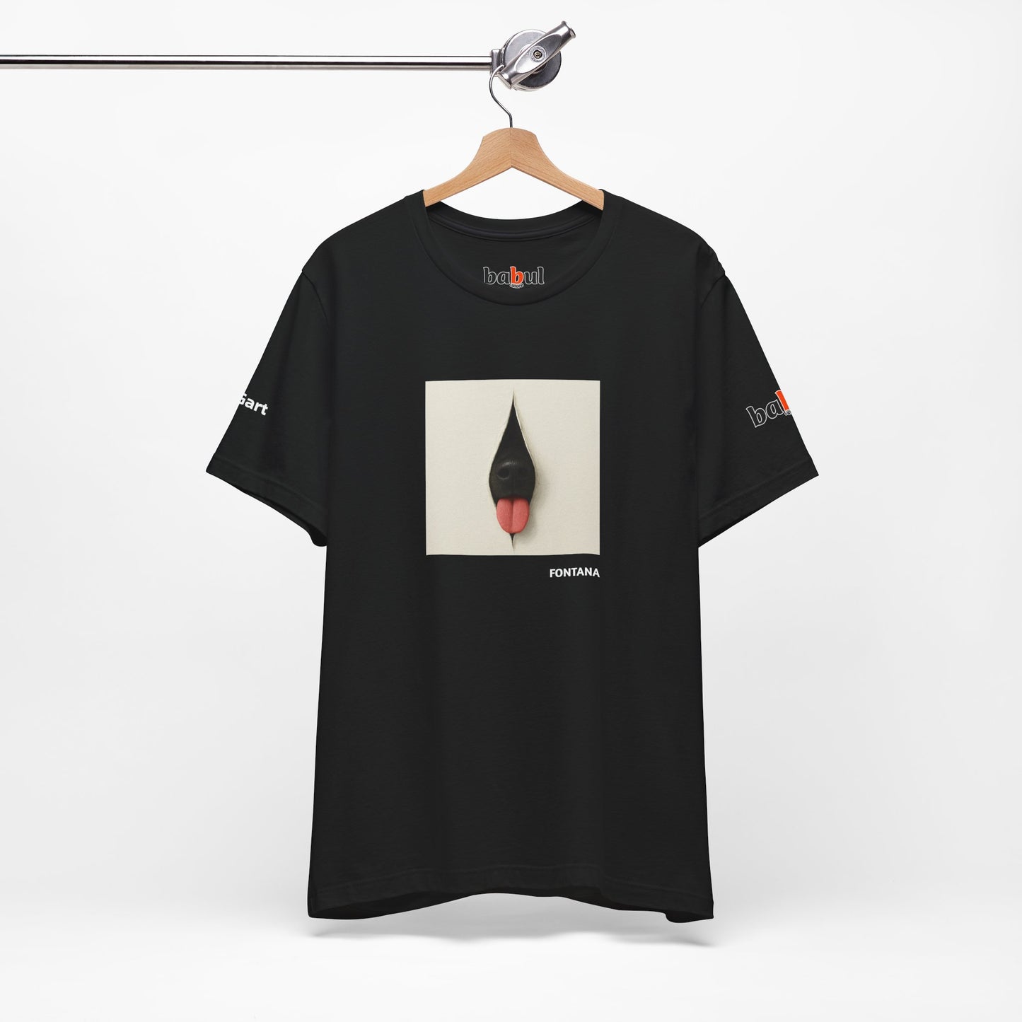 DOGART Unisex Jersey Dog T-Shirt - FONTANA - Iconic Painting Reimagined with Dogs