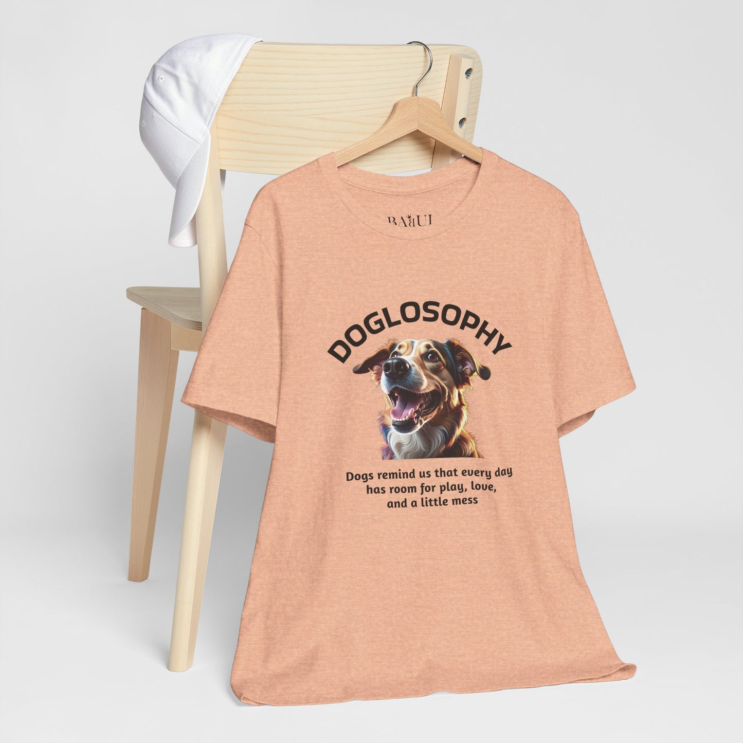 Doglosophy Unisex Jersey Short Sleeve Tee –  "Dog Remind Us" Design