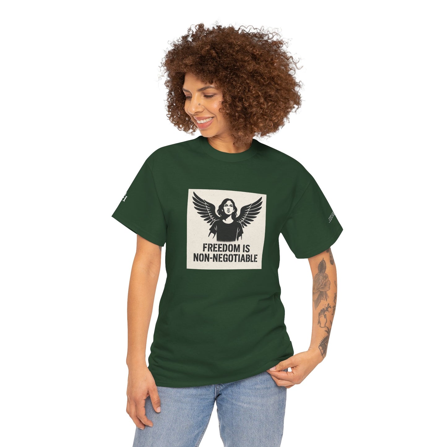 Rebel Graphic Tee - Unisex Heavy Cotton T-Shirt for the Wild at Heart. Rebel Tees, Born to Be Worn - FREEDOM IS NON-NEGOTIABLE