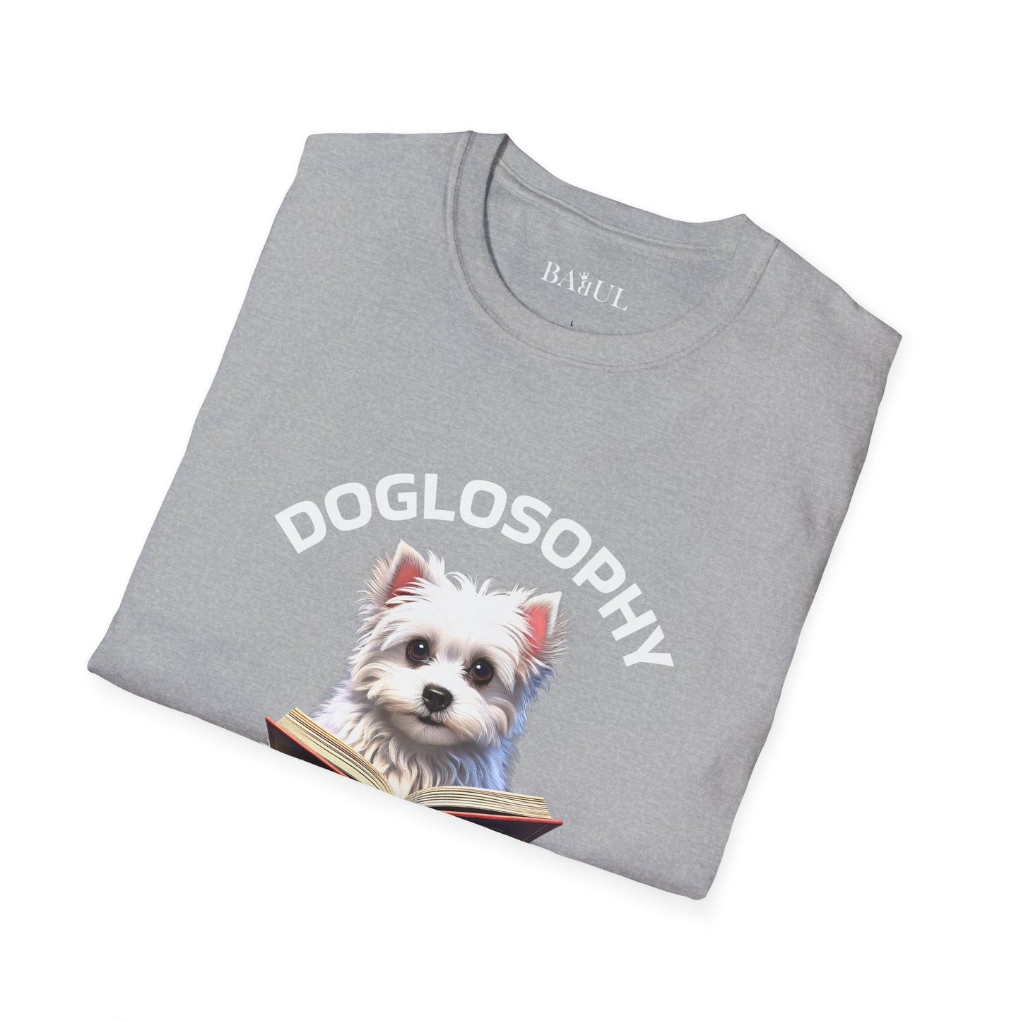 Doglosophy  Unisex Softstyle T-Shirt - "Happiness is a Warm Sunbeam" Design