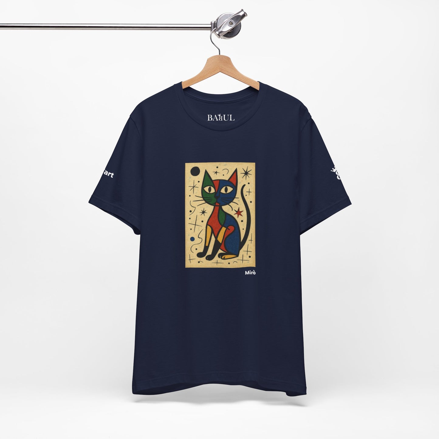 CATART Unisex Jersey Cat T-Shirt - MIRO - Iconic Painting Reimagined with Cats