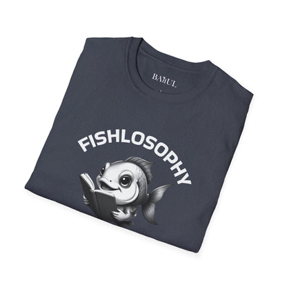 Fishlosophy Unisex T-Shirt - Ocean Vibes and Life's Questions Design - A Smart Fish Knows That Not Everything Is As It Seems