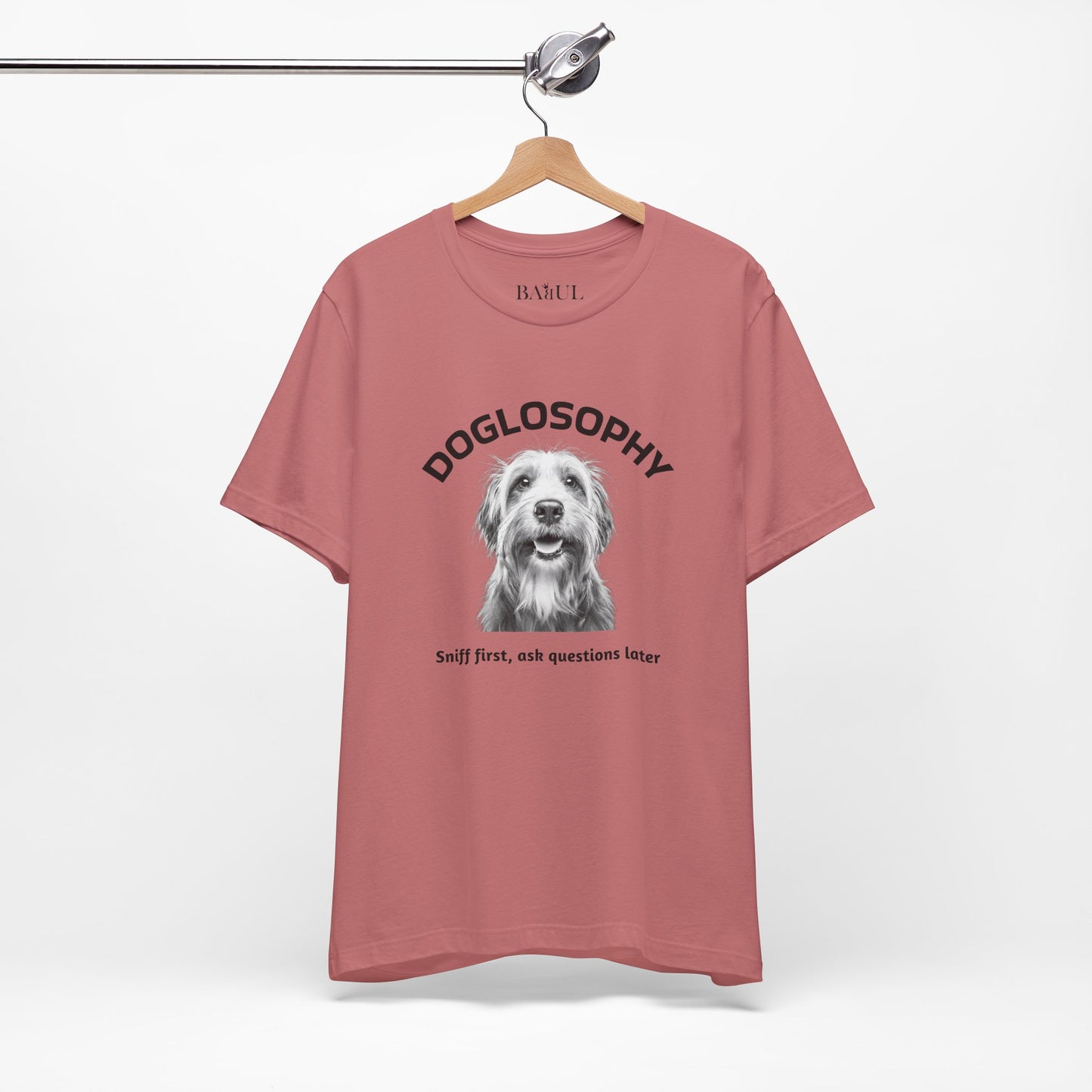 Doglosophy Unisex Jersey Short Sleeve Tee –  "Sniff first, ask questions later" Design