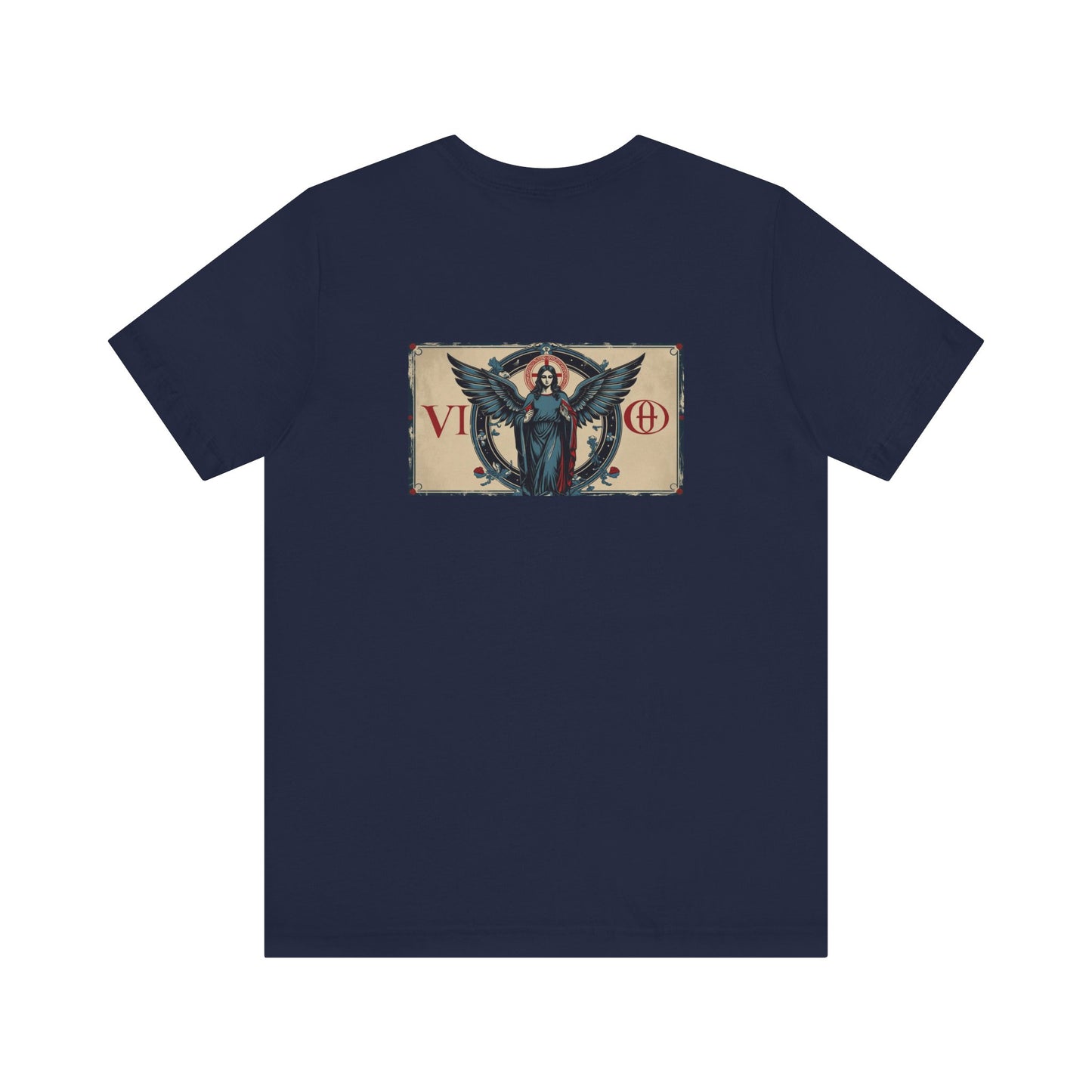 Virgo - Gothic Zodiac T-Shirt. Blue graphic on the back.  Zodiac in the Shadows