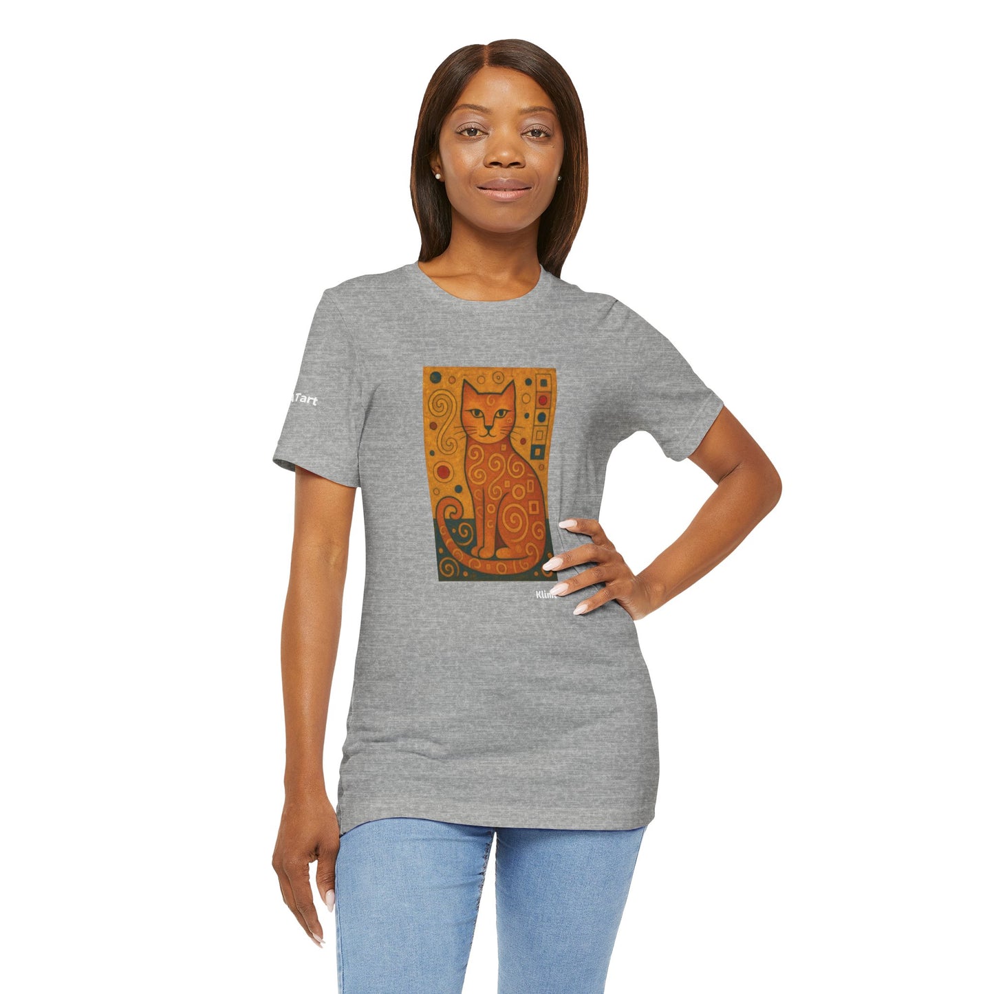 CATART Unisex Jersey Cat T-Shirt - KLIMT - Iconic Painting Reimagined with Cats