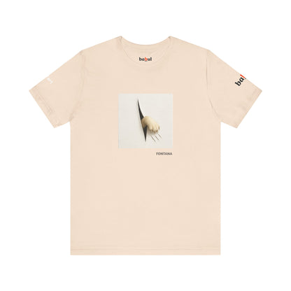 CATART Unisex Jersey Cat T-Shirt - FONTANA - Iconic Painting Reimagined with Cats