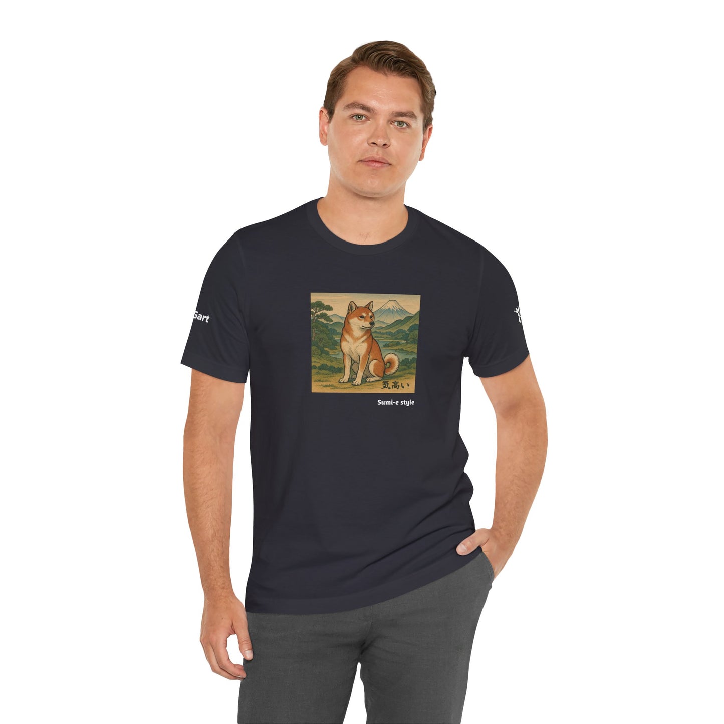 DOGART Unisex Jersey DOG T-Shirt - SUMI-E STYLE - Iconic Painting Reimagined with Dogs