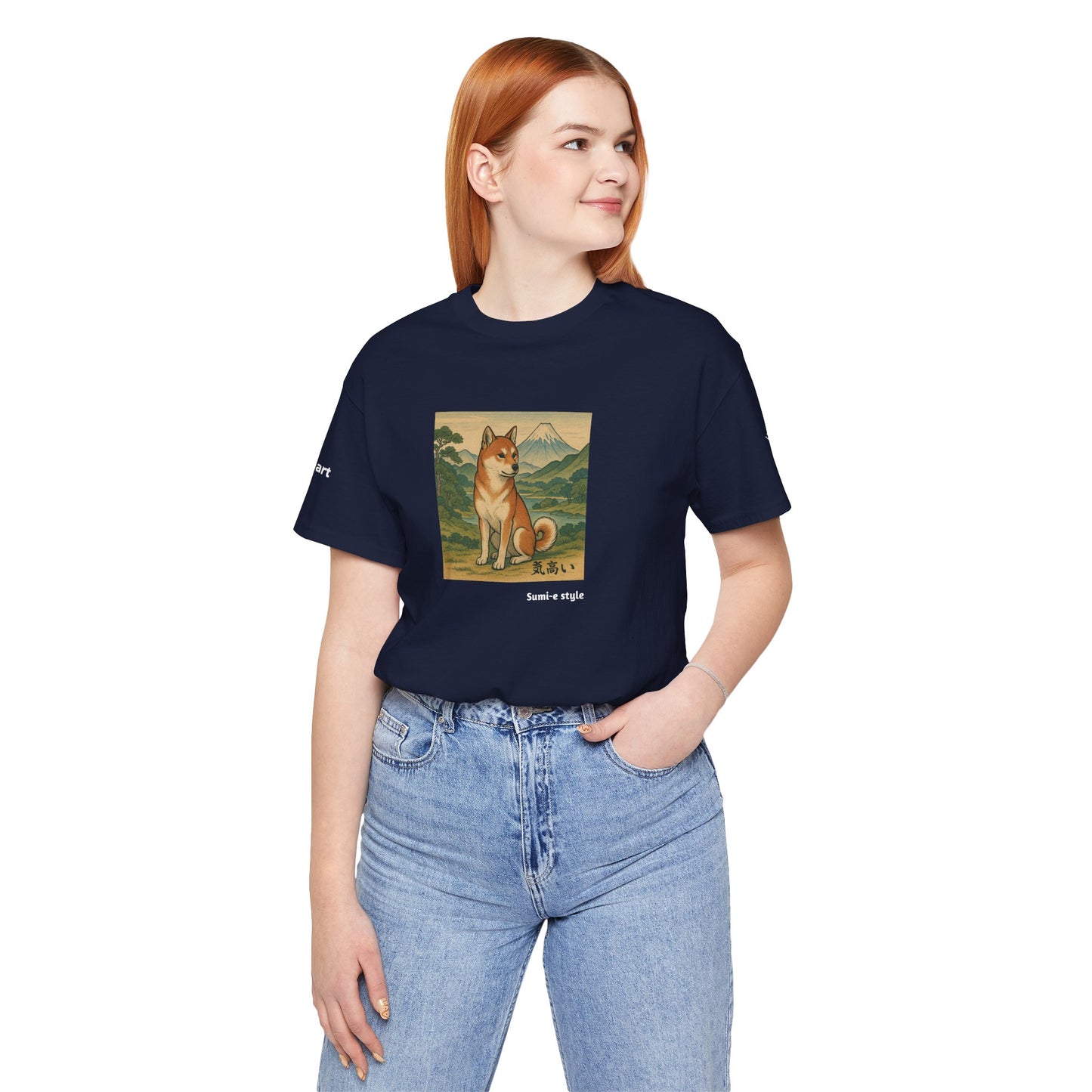 DOGART Unisex Jersey DOG T-Shirt - SUMI-E STYLE - Iconic Painting Reimagined with Dogs