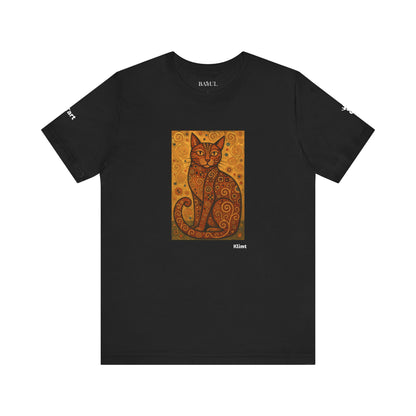 CATART Unisex Jersey Cat T-Shirt - KLIMT - Iconic Painting Reimagined with Cats