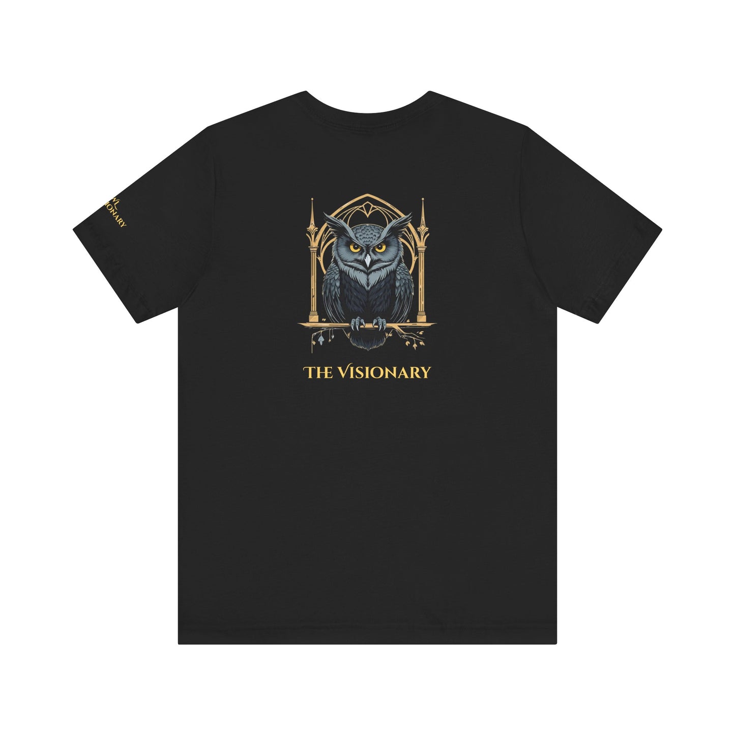 Owl – The Visionary - Magic Animals T-Shirt Black Only (graphic on the back)