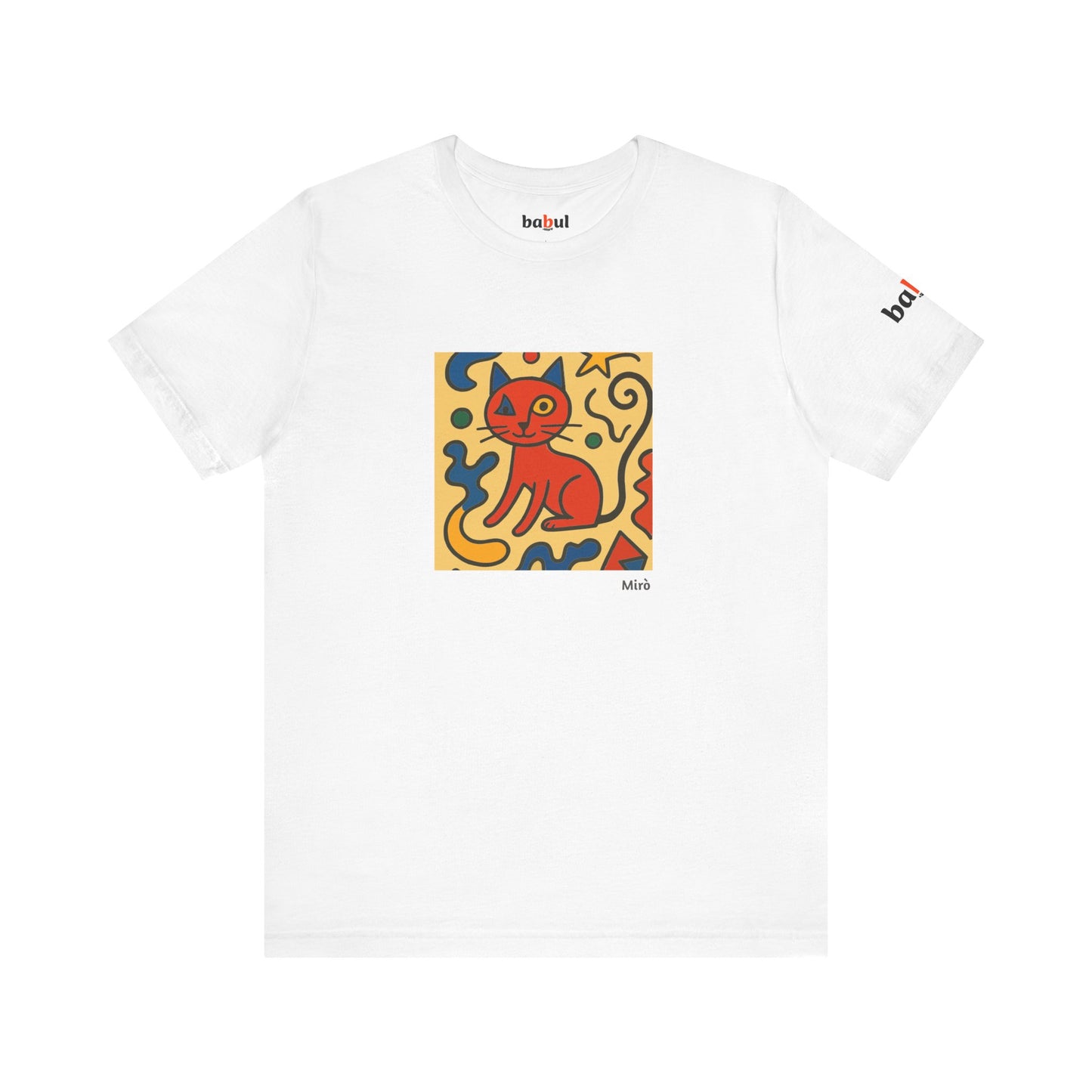 CATART Unisex Jersey Cat T-Shirt - MIRO - Iconic Painting Reimagined with Cats