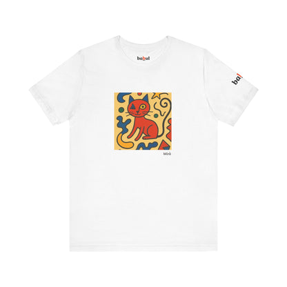 CATART Unisex Jersey Cat T-Shirt - MIRO - Iconic Painting Reimagined with Cats