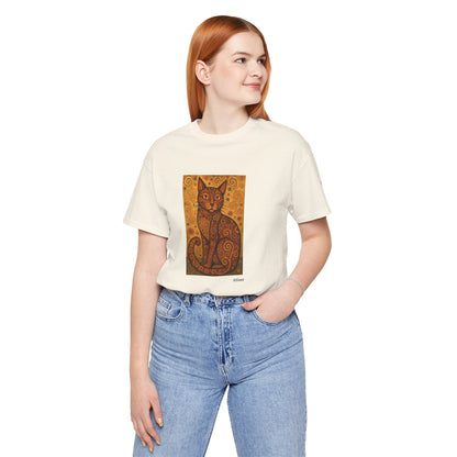 CATART Unisex Jersey Cat T-Shirt - KLIMT - Iconic Painting Reimagined with Cats