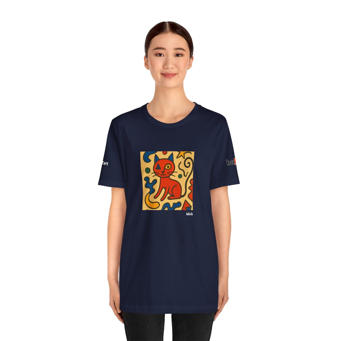 CATART Unisex Jersey Cat T-Shirt - MIRO - Iconic Painting Reimagined with Cats