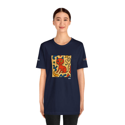 CATART Unisex Jersey Cat T-Shirt - MIRO - Iconic Painting Reimagined with Cats