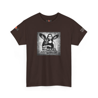 Rebel Graphic Tee - Unisex Heavy Cotton T-Shirt for the Wild at Heart. Rebel Tees, Born to Be Worn - NO RULES, JUST INSTINCT