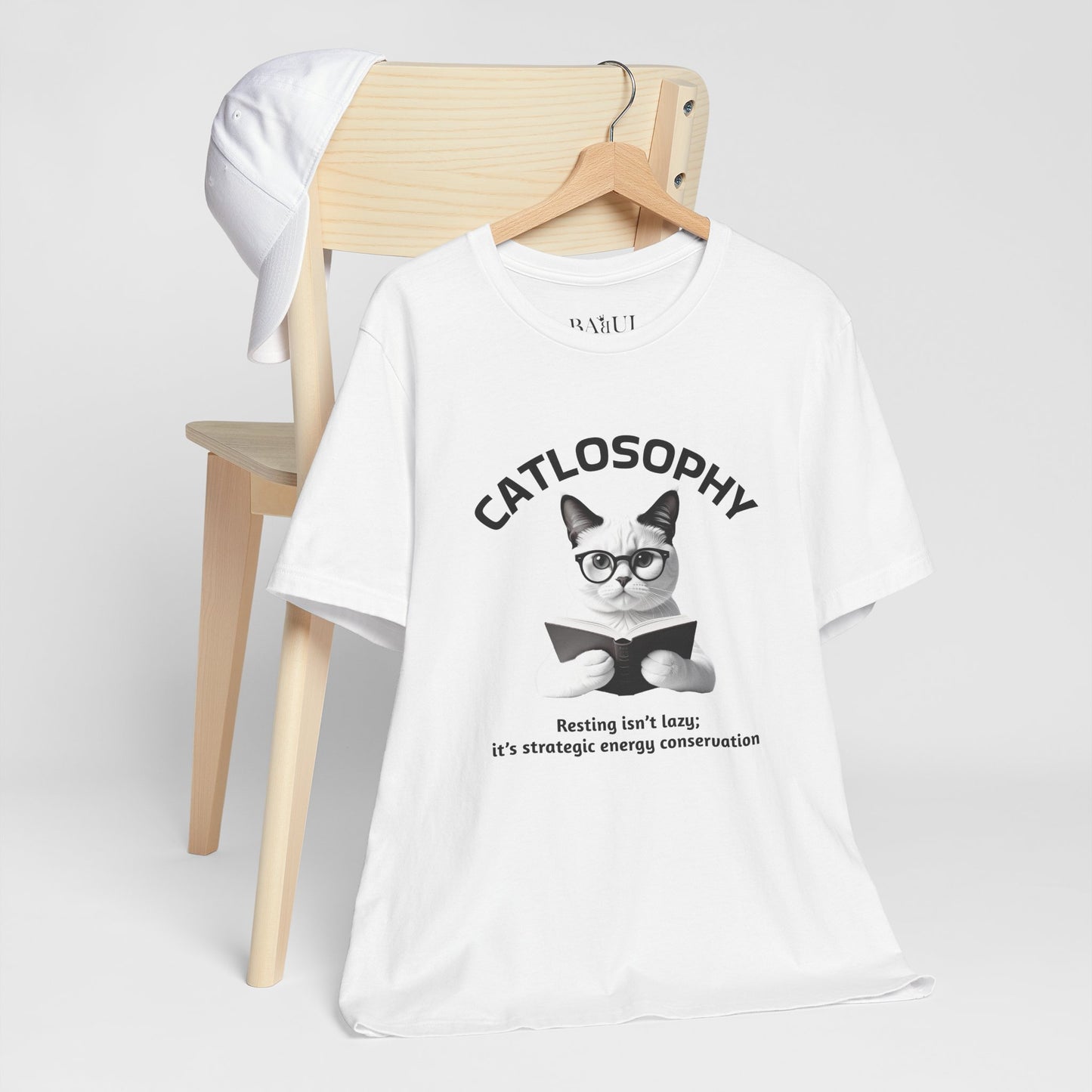 Catlosophy Unisex Jersey Short Sleeve Tee –  "Resting isn't Lazy" Design