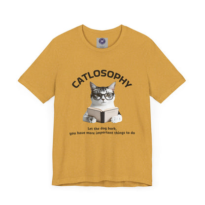 Catlosophy Unisex Jersey Short Sleeve Tee –  "Let the dog bark" Design