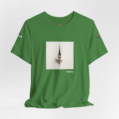 CATART Unisex Jersey Cat T-Shirt - FONTANA - Iconic Painting Reimagined with Cats