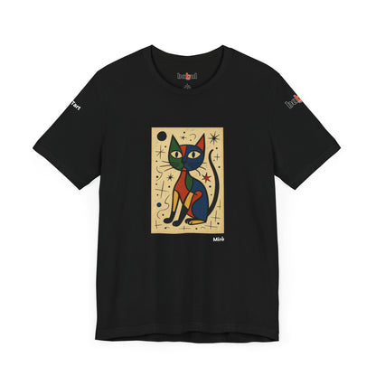 CATART Unisex Jersey Cat T-Shirt - MIRO - Iconic Painting Reimagined with Cats