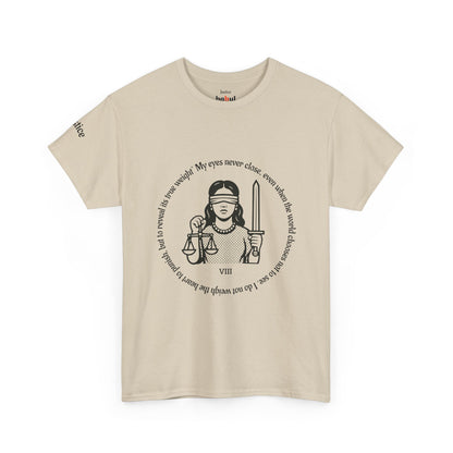 Justice - ArcanaPop T-Shirt – Where Tarot Magic Meets Pop Art
