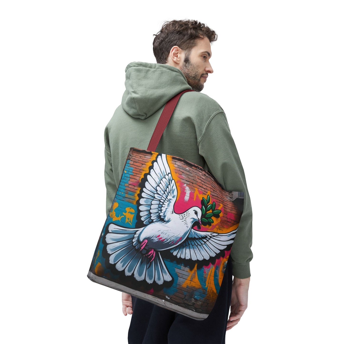 Artistic Surge - Eco-Friendly Canvas Tote Bag - PEACE