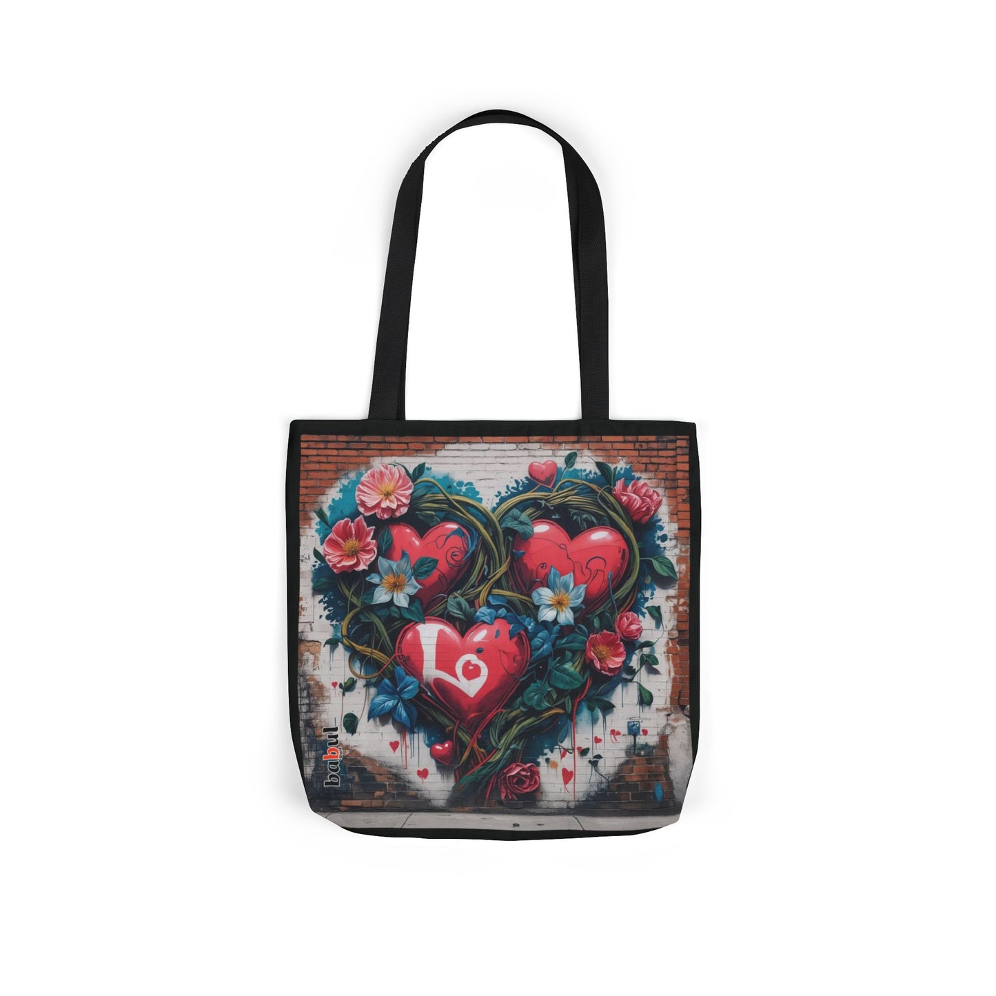 Artistic Surge - Eco-Friendly Canvas Tote Bag - LOVE HEARTS