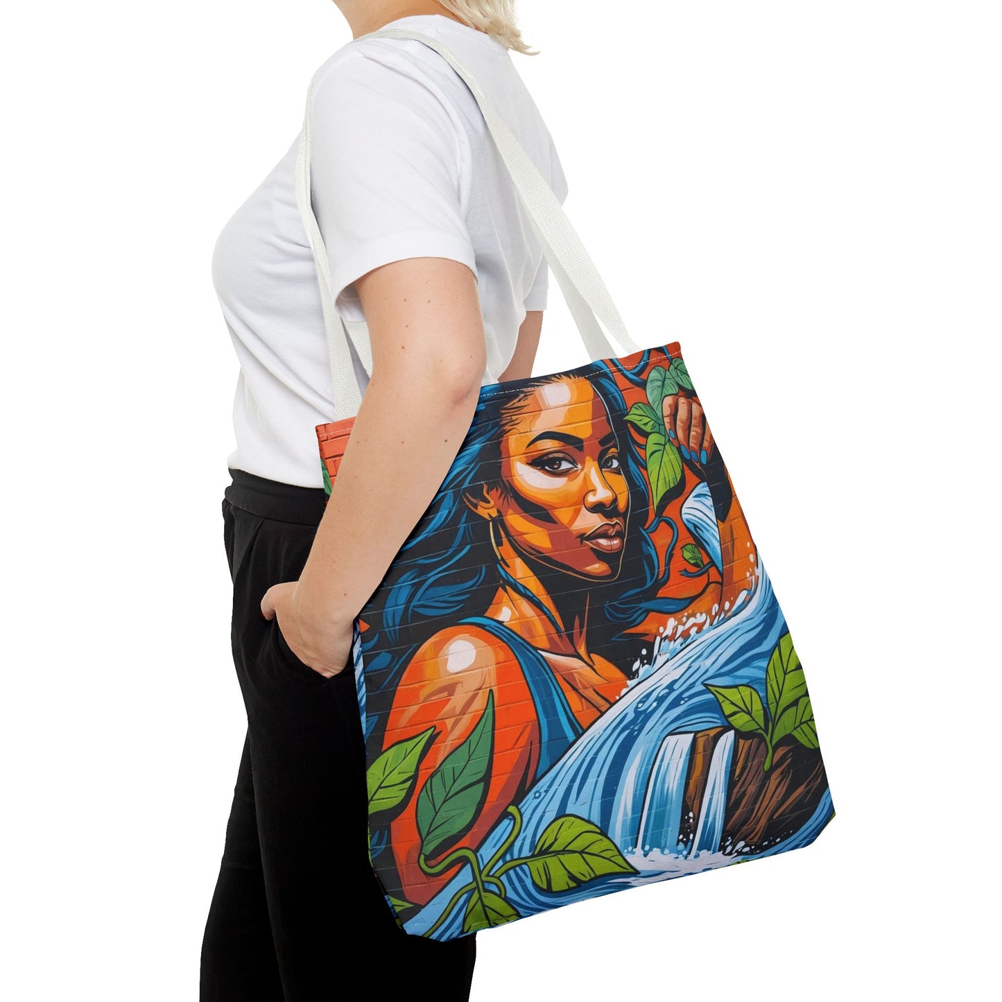 Artistic Surge - Eco-Friendly Canvas Tote Bag - WOMAN WITH WATER