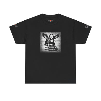 Rebel Graphic Tee - Unisex Heavy Cotton T-Shirt for the Wild at Heart. Rebel Tees, Born to Be Worn - NO RULES, JUST INSTINCT