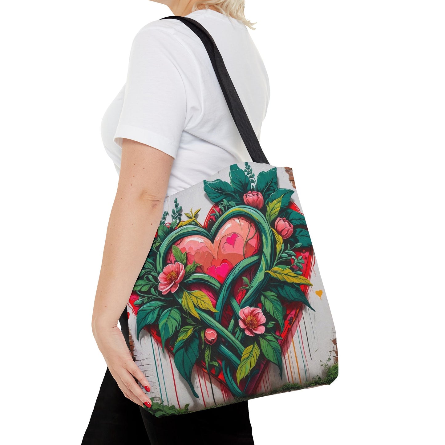 Artistic Surge - Eco-Friendly Canvas Tote Bag - HEARTS OF LOVE