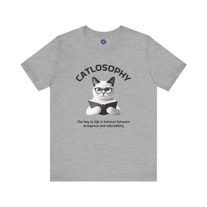 Catlosophy Unisex Jersey Short Sleeve Tee –  "The Key to Life" Design