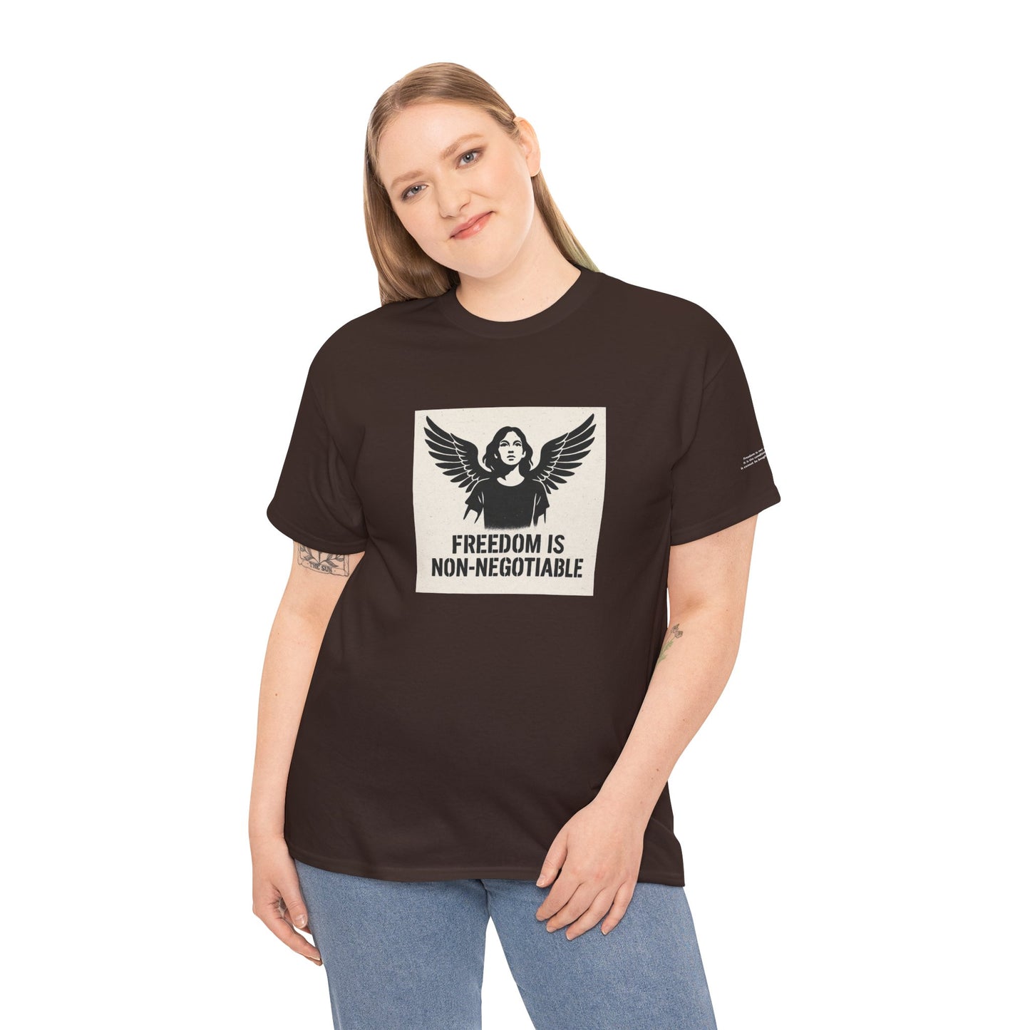 Rebel Graphic Tee - Unisex Heavy Cotton T-Shirt for the Wild at Heart. Rebel Tees, Born to Be Worn - FREEDOM IS NON-NEGOTIABLE