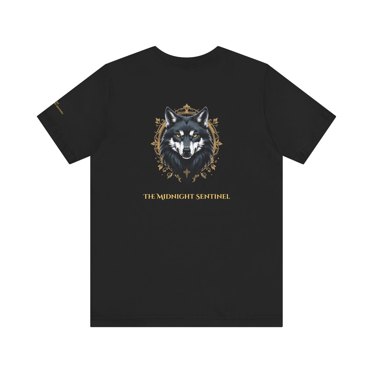 Wolf – The Midnight Sentinel - Magic Animals T-Shirt Black Only (graphic on the back)
