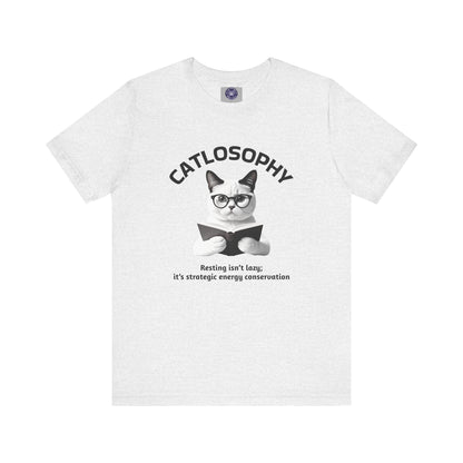 Catlosophy Unisex Jersey Short Sleeve Tee –  "Resting isn't Lazy" Design