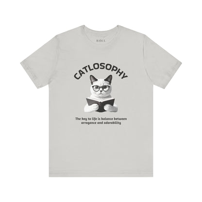 Catlosophy Unisex Jersey Short Sleeve Tee –  "The Key to Life" Design