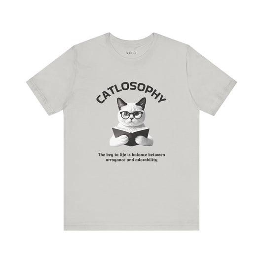 Catlosophy Unisex Jersey Short Sleeve Tee –  "The Key to Life" Design