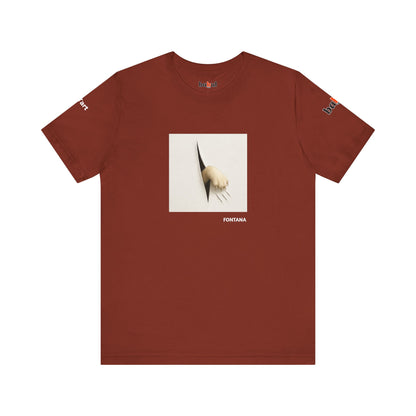 CATART Unisex Jersey Cat T-Shirt - FONTANA - Iconic Painting Reimagined with Cats