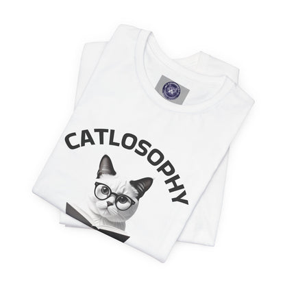 Catlosophy Unisex Jersey Short Sleeve Tee –  "The Key to Life" Design