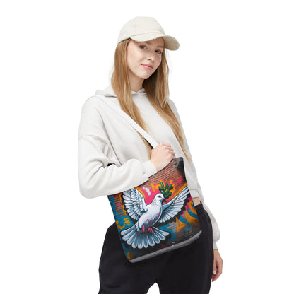 Artistic Surge - Eco-Friendly Canvas Tote Bag - PEACE