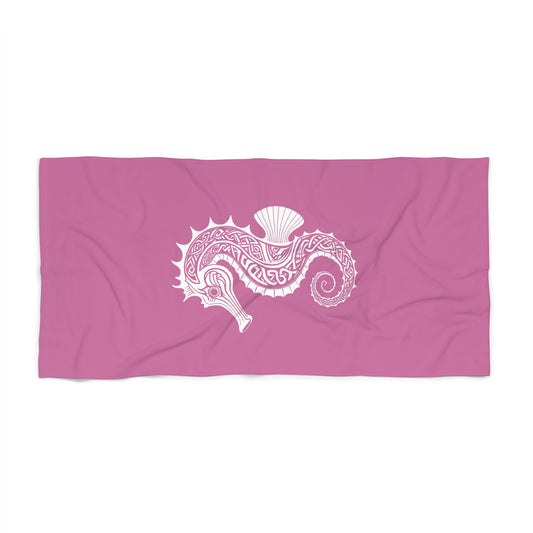 Tribal Waves Beach Towel - SEAHORSE