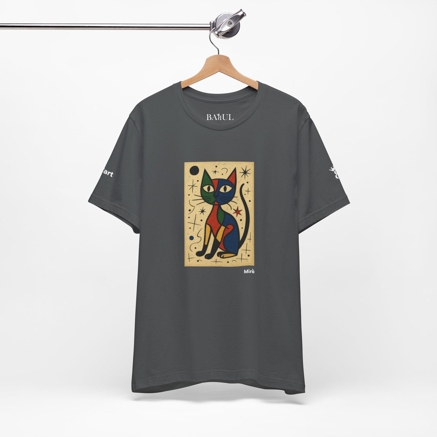 CATART Unisex Jersey Cat T-Shirt - MIRO - Iconic Painting Reimagined with Cats