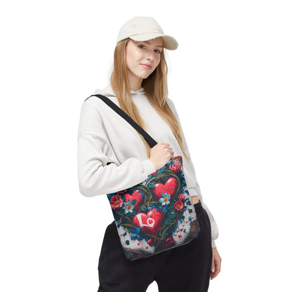 Artistic Surge - Eco-Friendly Canvas Tote Bag - HEARTS OF LOVE