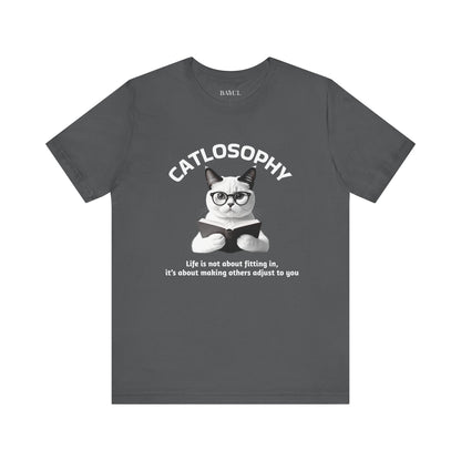 Catlosophy Unisex Jersey Short Sleeve Tee –  "Life isn't about fitting In" Design