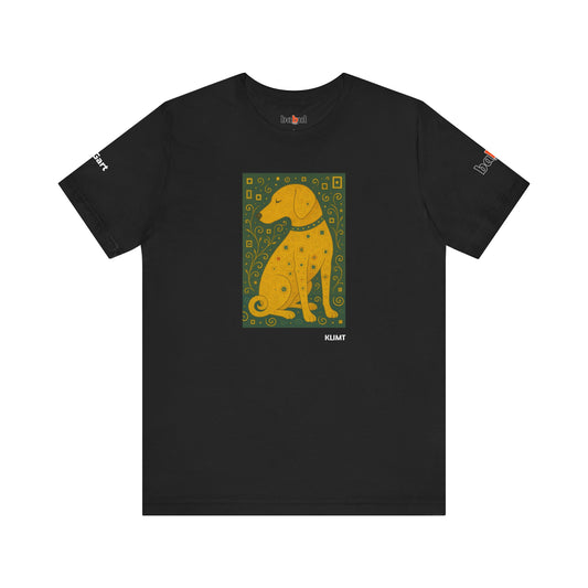 DOGART Unisex Jersey Dog T-Shirt - KLIMT - Iconic Painting Reimagined with Dogs