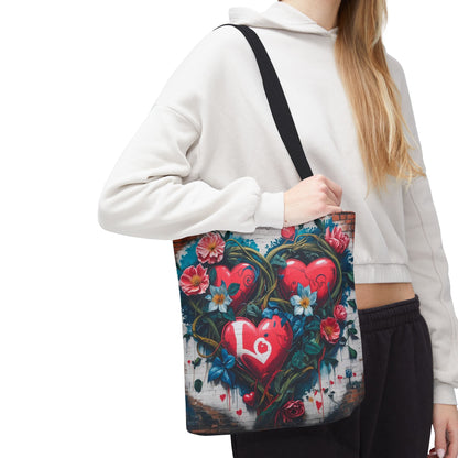 Artistic Surge - Eco-Friendly Canvas Tote Bag - HEARTS OF LOVE